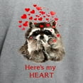 thumbnail image 3 of CafePress - Here's My Heart Cute Raccoon Blowing Kisses Quote - Pullover Hoodie, Hooded Sweatshirt, 3 of 4