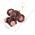 thumbnail image 5 of Felpa elefante muñeca llavero colgantes muñeca llavero adorno colgante para bolso llave de coche (café oscuro), 5 of 5