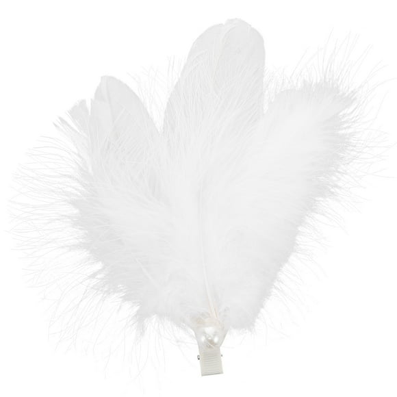 WORGEOUS Pinza De Pelo Estética Para Niñas Accesorios Para El Cabello De Ballet Esponjosos Con Tocado De Pluma De Cisne Para Fiesta De Baile Y Accesorios Para El Cabello De Novia De Boda