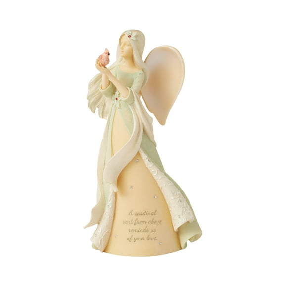Enesco Foundations Red cardinal Angel Figurine 7.48in H