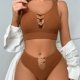thumbnail image 3 of Conjunto de lencería Conjunto de lencería push-up sin espalda de lencería bralette de 2 piezas para mujer (Café S) Cgtredaw Café T S para Mujer, 3 of 6