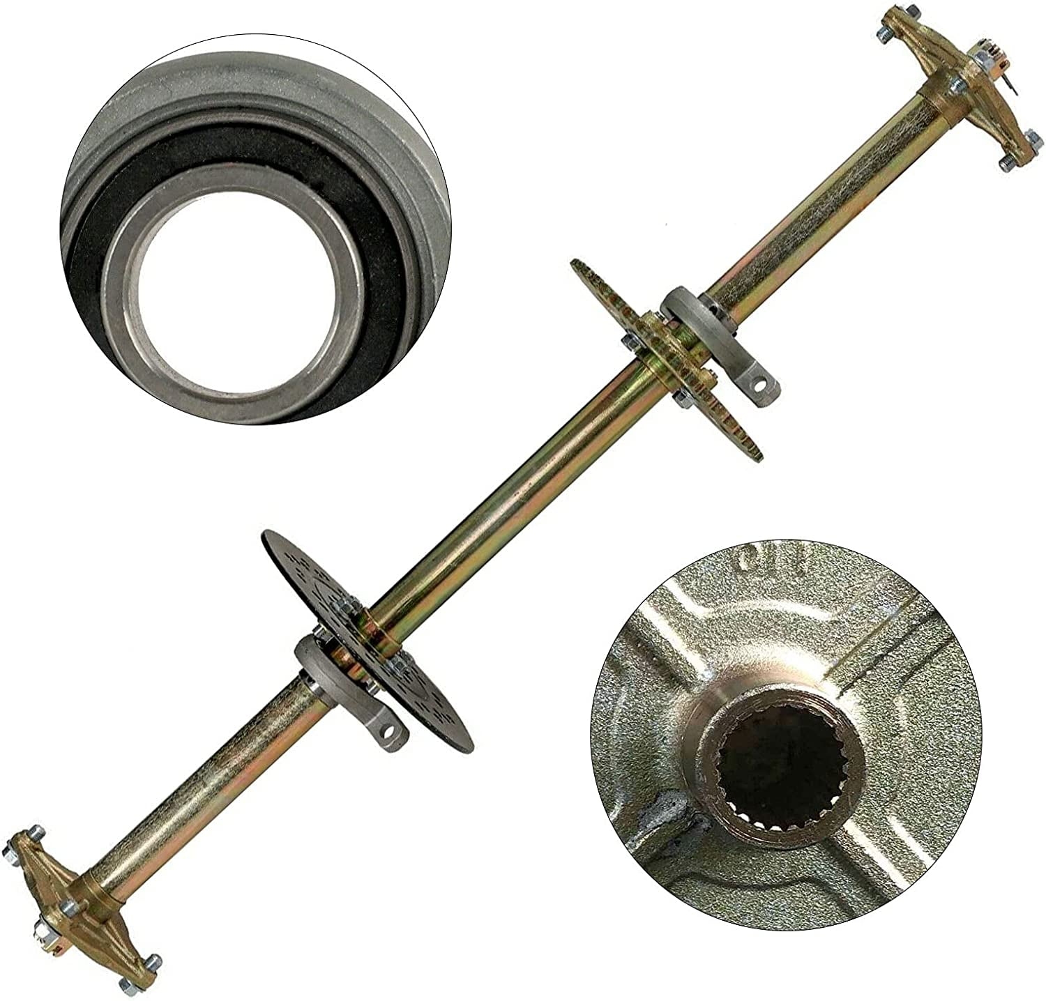 Rear Axle Assembly Go Kart Rear Wheel Axle Shaft Assembly Complete