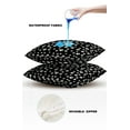 thumbnail image 4 of Outdoor Throw Pillow Cover Cute Cat and Dog Footprint Paws Waterproof Cushion Covers 2 Pack Black and White Pillow Cases Home Decoration for Patio Garden Couch Sofa, 4 of 6