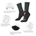 thumbnail image 3 of Picia Stylish Avian Gathering Print Athletic Socks for Men & Women – Cushioned Moisture-Wicking Crew Socks for Sports, Running, and Training, Soft & Breathable Size 5-11, 3 of 6