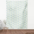 thumbnail image 3 of Ambesonne Floral Fabric by the Yard Upholstery, Art Rose Flowers and Leaves, 5 Yards, Green Slate Blue, 3 of 4