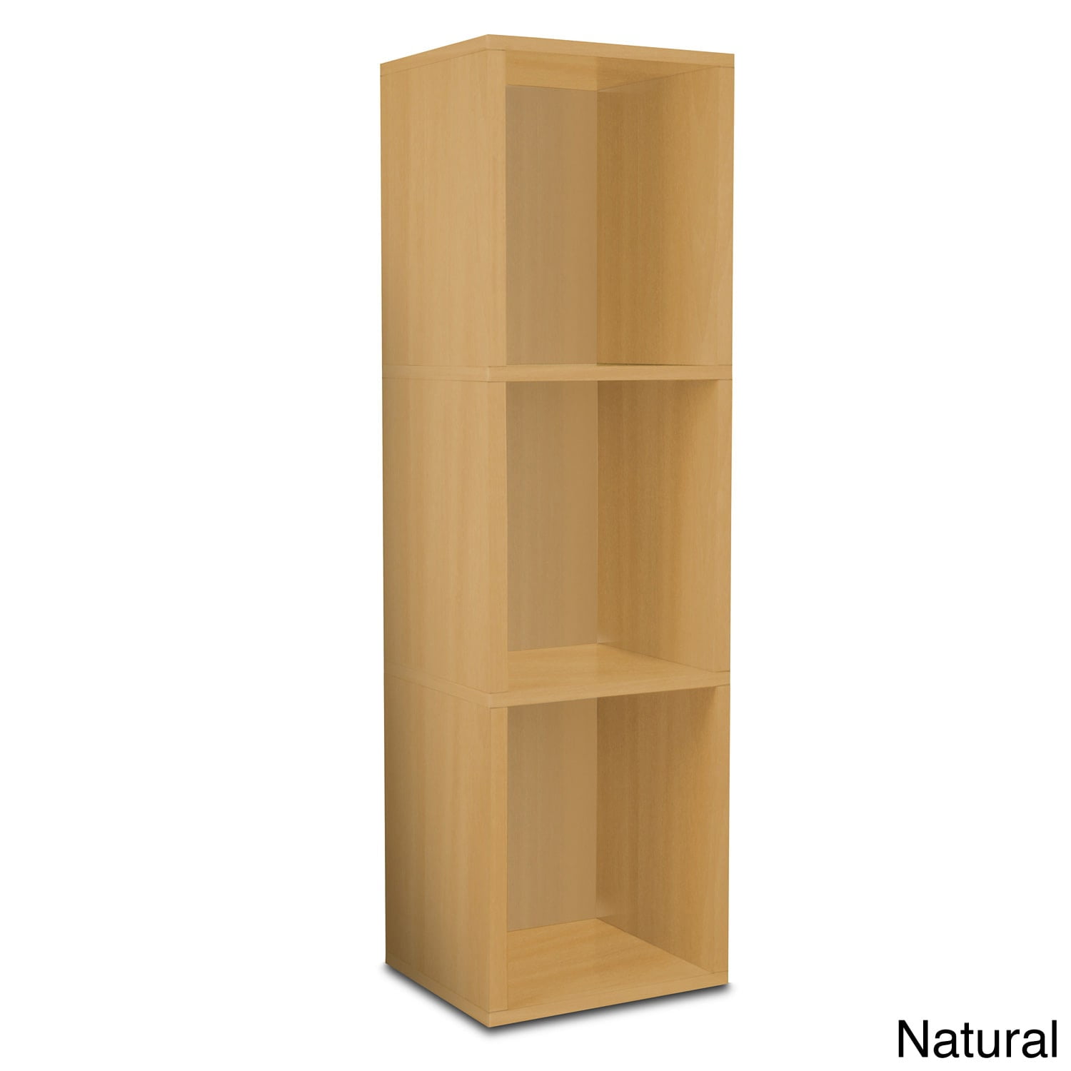 Way Basics Eco 3 Shelf Triple Cube Plus Narrow Bookcase and Storage Shelf (made from sustainable non-toxic zBoard paperboard)