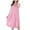 Pink, variant on HomeGardon,Nightgowns for Women Women's Sleepwear,Summer Lace Short Sleeve Plus Ice Silk Mid-length Nightdress,L-XXL
