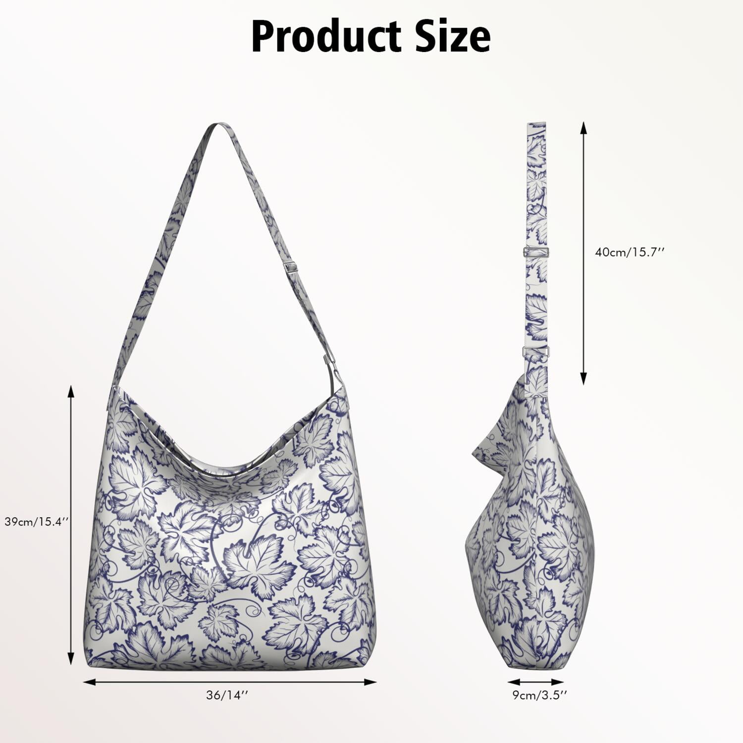 Sunflower and Peony Pattern Crossbody | Spacious Casual Purse | Fashionable for Young Women