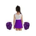 thumbnail image 2 of YEAHDOR Girls Cheerleading Outfit Shiny Sequins Dress with Shorts Pompoms Set for Halloween Dress Up Party, 2 of 7