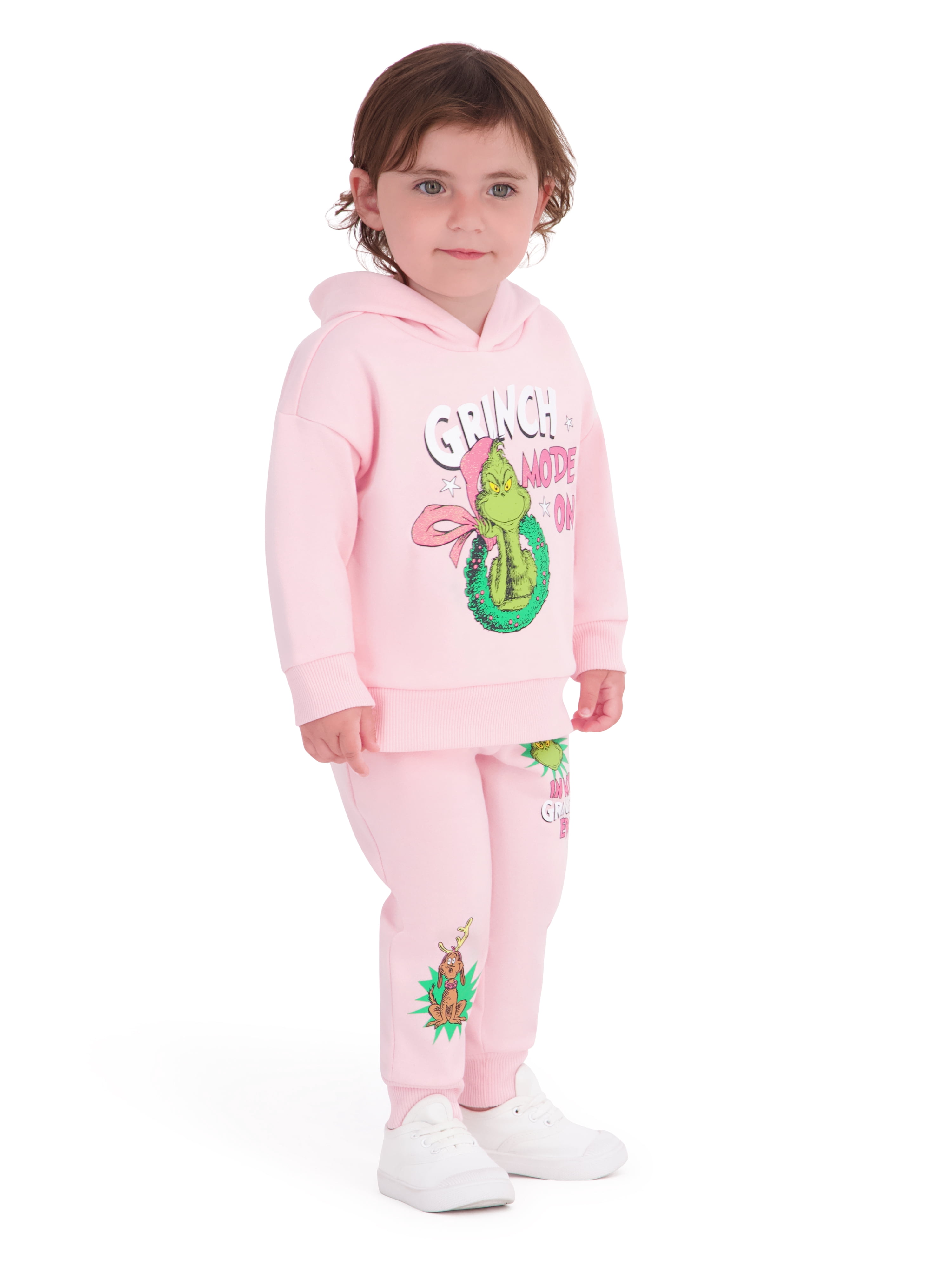 Dr. Seuss The Grinch Toddler Girl Hoodie and Jogger Set, Sizes 12M-5T