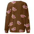thumbnail image 4 of WEAIXIMIUNG Robe Chandail Midi Femmes Décontractée à Manches Longues T-Shirts Graphiques Col Rond Chandails à Enfiler Hauts pour Femmes, 4 of 5
