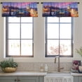 thumbnail image 3 of LALILO Kitchen Curtain Valance Old Town And Castle Night Rod Pocket Window Curtain 52"x 18" Set of 2, 3 of 5