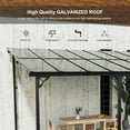 thumbnail image 2 of BaPiPro 10'x14' Hardtop Gazebo, Outdoor Wall-Mounted Aluminum Pergola with Sun Panels for Garden, Patio, Backyard, Gray, 2 of 7