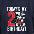 thumbnail image 3 of Mickey & Friends - Today's My 2nd Birthday - Toddler And Youth Crewneck Fleece Sweatshirt, 3 of 5