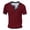 Rouge, variante sur Chemise Habillée pour Hommes, T-Shirt Henley à Manches Courtes pour Hommes, Couleur Unie, Col Boutonné, Classique, Été