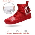 thumbnail image 2 of AHICO Mens Fashion Walking Lace Up High Top Shoes Stylish Running Athletic Casual Shoes, 2 of 4
