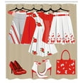 thumbnail image 3 of Ambesonne Heels and Dresses Shower Curtain, Clothes Shoes, 69"Wx70"L, Multicolor, 3 of 3