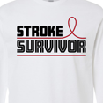 thumbnail image 4 of Inktastic Stroke Survivor Red Ribbon Awareness Long Sleeve T-Shirt, 4 of 5