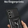 thumbnail image 4 of SOATUTO Armor Case for Samsung Galaxy S24 S24 Plus S24 Ultra with Slide Camera Cover & Rotated Magnetic Ring Kickstand, Shockproof Protection Phone Cover Case for Samsung Galaxy S24, Black, 4 of 6