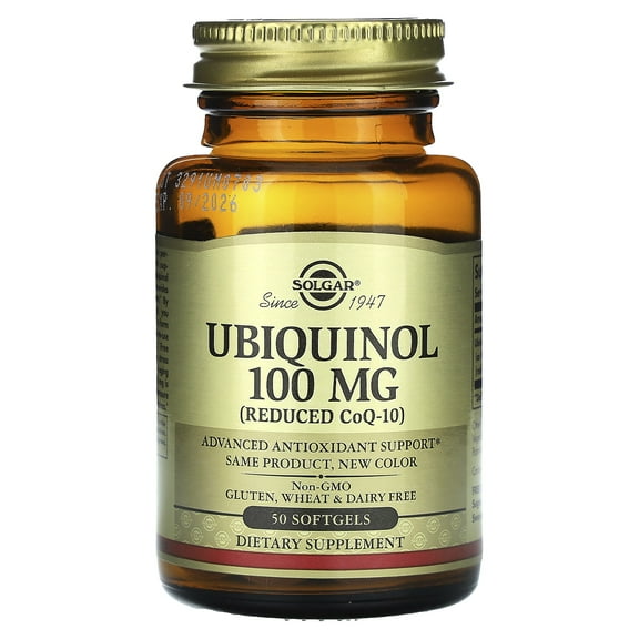 Solgar Ubiquinol (Reduced CoQ10), 50 Softgels (100 mg per Softgel)