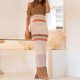 thumbnail image 1 of Costura Vestido largo Cintura alta Mujer Estilo sexy Traje de vacaciones Estiramiento medio FLhrweasw Nuevo, 1 of 9