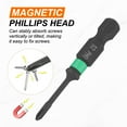 thumbnail image 4 of Uxcell 2pcs #0 Impact Phillips Screwdriver Bit PH0 1/4" Hex Shank 50" (50mm) Length 0.08" Rod Magnetic Cross Head Drill Bits S2 Steel Industrial Screw Driver for Impact Power Drivers, 4 of 7