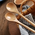 thumbnail image 6 of Beechwood Stirring Spoon - Extra Long Cooking Utensil for Non-Stick Cookware & Fermentation, 6 of 8