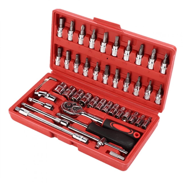 Socket,46Pcs/Set Socket Wrench Kit Wrench Kit Socket Wrench Set Maximized Efficiency