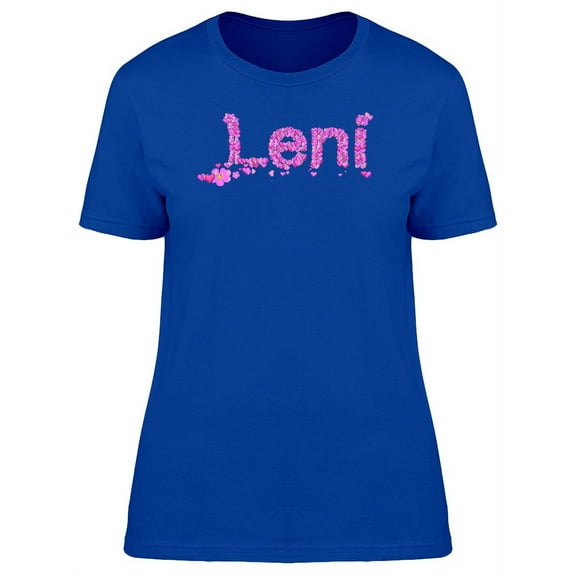 Leni Cool Pink Heart Name T-Shirt Women -Image by Shutterstock, Female XX-Large