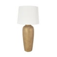 thumbnail image 6 of DecMode 35" Tall Distressed Antique Style Textured Brown Table Lamp with Cream Linen Shade, 6 of 9