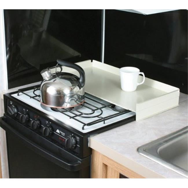 Photo 1 of **Minor Damage** Camco 43557 Stove Top Cover, White - Features a Universal Fit