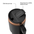 thumbnail image 3 of Contigo 30 oz Stainless Steel Water Bottle Tumbler with Straw – Leak-Proof Insulated Travel Mug, Reusable Water Bottle, Side Handle, Black/Bronze, 3 of 7