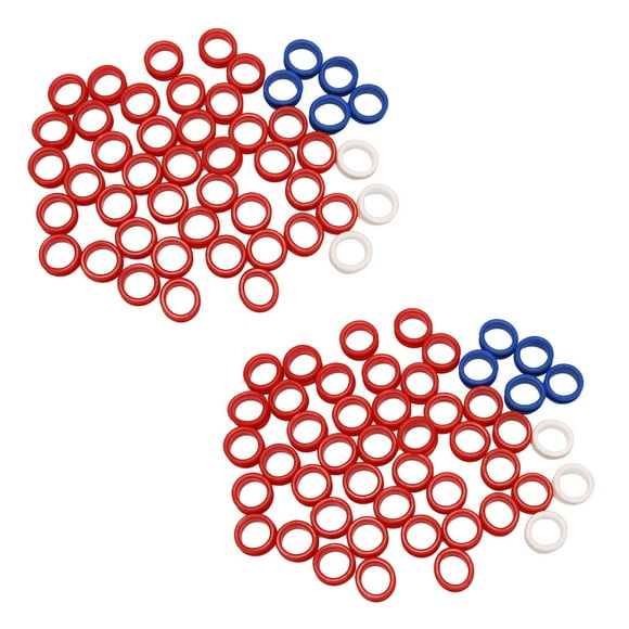 100 Pcs Anneaux de Doigt en Silicone pour Tout Ciseaux Inserts Outils de Coiffure Accessoires Mélange de Couleurs, 100 * Anneau en Silicone, Mélange de Couleurs