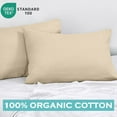thumbnail image 3 of ROYALE LINENS 300 Thread Count 100% Long Staple Combed Cotton Pillowcases Set of 2 - Ultra Soft - Queen Bed Pillow Cover - 20"x30" - Breathable, Cool & Crisp Percale Cream Pillow Cases (Queen, Cream), 3 of 10