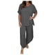 thumbnail image 1 of 2025 Conjuntos de dos piezas de punto para mujer: tops ajustados de cuello alto y pantalones acampanados, poliéster, elegante/informal (S-XXL), 1 of 6