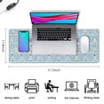 thumbnail image 5 of Long Mouse Pads for Desk,Blue Christmas Tree Pattern Desk Mats on Top Of Desks, Desk Mouse Pad Extra Large with 3mm Non-Slip Base and Stitched Edge for Gaming,Office,Work,Home 31.5x11.8in, 5 of 5
