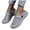Grey, variant on Lightweight Mesh Clogs for Women Close Toe Summer Platform Sandals Elastic Ankle Strap Slip On Breathable Beach Shoes Black Size 6.5