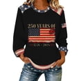 thumbnail image 5 of Kaondbfi 250th Anniversary USA T Shirts for Women Fashion American Flag Patriotic Pullover Tops Womens Casual Loose Shackets, 5 of 5
