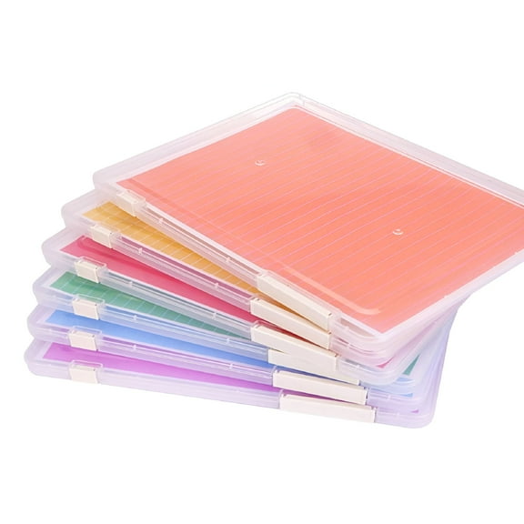 LAMIRO File Storage Box A4 Paper Storage Box for 8.5-Inch x 11 Inch A4 Lettering File Box Plastic File Storage Box Waterproof and Dustproof Document Storage Box