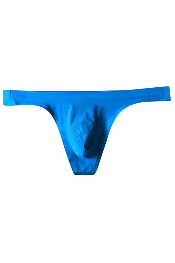 Mens Underwear,Men's Cheeky Thong Underwear Mini Cheek Boxer Briefs Sky Blue,L