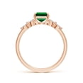 thumbnail image 2 of ANGARA Lab Grown 1.5 Ct Emerald-Cut Emerald Side Stone Engagement Ring for Women in 14K Rose Gold (Size-8x6mm) | May Birthstone, Birthday, Anniversary, Jewelry Gift for Women | Lab-Grown Emerald Ring, 2 of 8