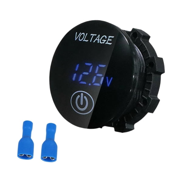 Monitor de voltaje digital de automóvil 12V 24EPARACIÓN DEL VEHÍCULO REVERTO Piezas de voltímetro azul