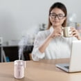 thumbnail image 1 of Multifunctional Humidifier in Multi Color Change, Desktop Decoration with Night Light, Gentle Mist Technology, Portable Built-In Battery and USB Charging Humidifier for Sleep Work Study (Pink), 1 of 6