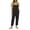Black, variant on Overalls for Women Lounge Sleeveless Adjustable Button Strap Tapered Rompers Casual Loose Vintage Jumpsuits with Pockets