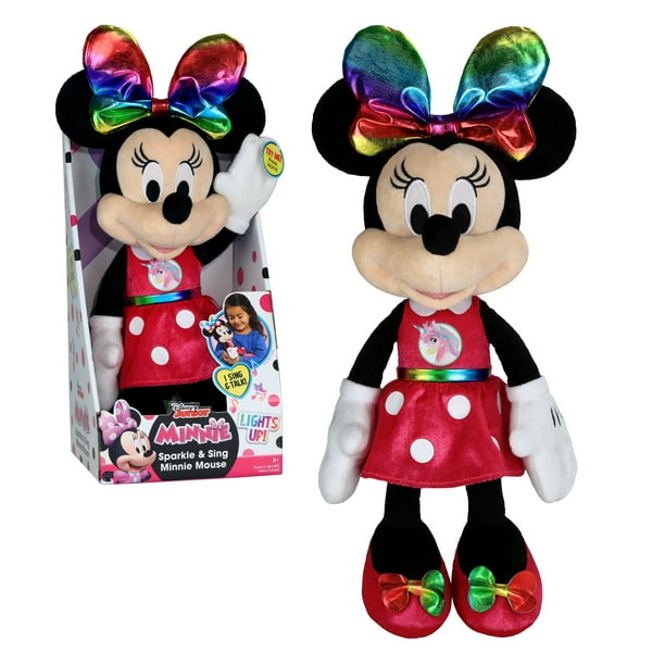 Disney Junior Minnie Mouse Sparkle & Sing 13Inch Feature Plush, Ages 3