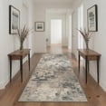 thumbnail image 6 of 5x7 Washable Rugs for Living Room Non Slip Low Pile Lightweight Area Rugs, Indoor Throw Rugs for Bedroom with Abstract Print Pattern, Ash Taupe, 6 of 6