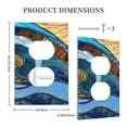 thumbnail image 3 of KLL Stained Glass Ocean Wave Pattern Electrical Outlet Covers, 3" x 5" 1 Pack Electric Receptacle Plug Covers for Decorator Receptacle Outlet & Switch-Style S, 3 of 6