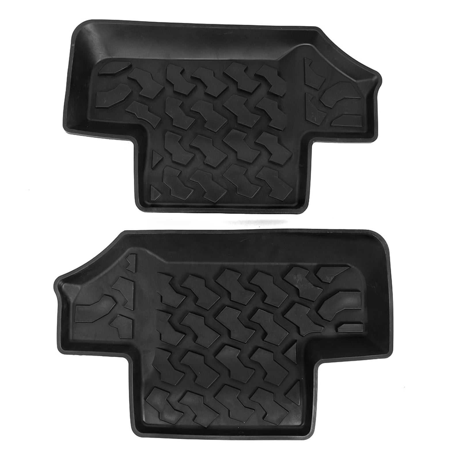 Floor Mat Rear  Floor Mat Car Rear Liner Pair Rear Floor Mat Non-Slip Rubber Door Foot Pad Fits For  JK 2 Doors 2007-2017
