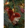 thumbnail image 2 of 2.75" Red and Brown Whimsical Bristle Brush Handcrafted Squirrel Hanging Ornament, 2 of 2