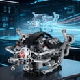 thumbnail image 2 of V8 Engine Model Kits That Runs - 770+Pcs, Build Your Own MOC Mini V8 Building Engine,Compatible with Lego Car Set,STEM Toy with APP Control & Motor,Mechanical Engineering Set for Adults, 2 of 9
